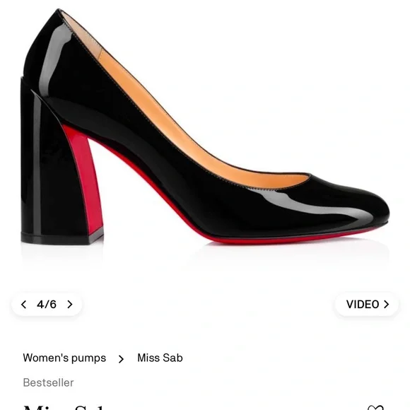 NIB Louboutin Glossy Patent Leather Chunky Heels - Picture 4 of 16